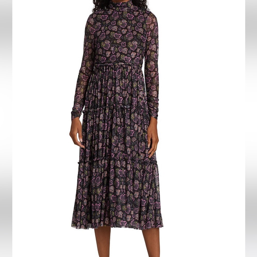 Long sleeve tiered maxi dress